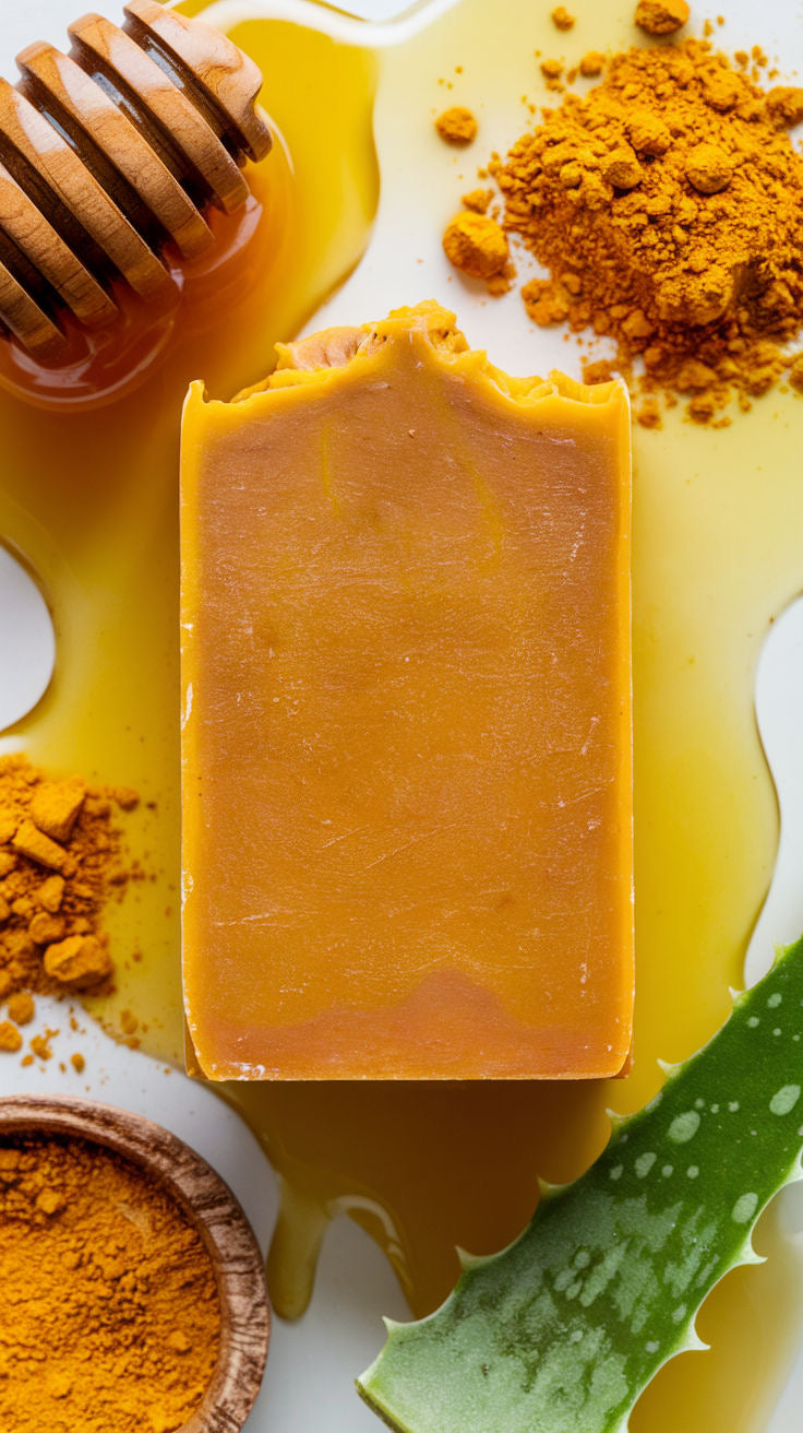 Kojic acid and tumeric soap